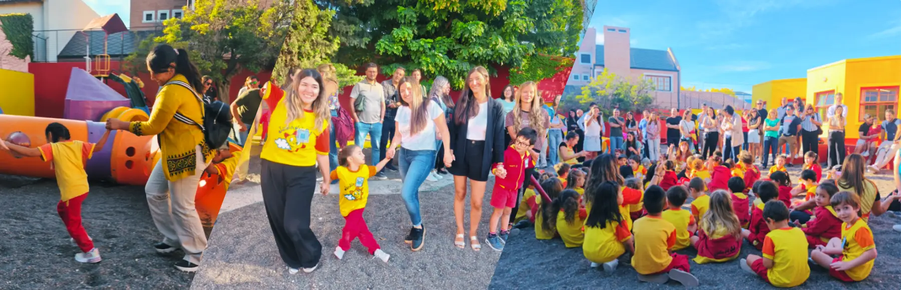 Acto de 1° Grado: paso del Jardín a la Primaria en el patio de la institución